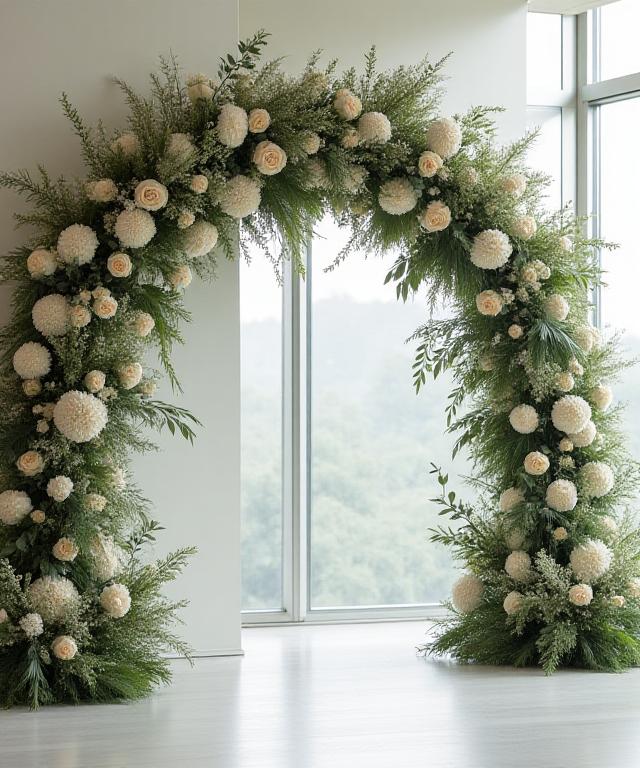 Luksuriøs blomsterinstallation til bryllup i København