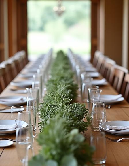 Elegant bordopdækning med blomster til bryllup